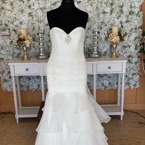 Brand New Private Label Organza Strapless Gown